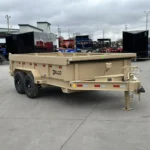 7×14 7TON Telescopic Dump Trailer with alum wheels