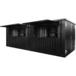 20 Foot Container Bar for Pop-up Shops and Events – Black RAL 9005 - Image 3